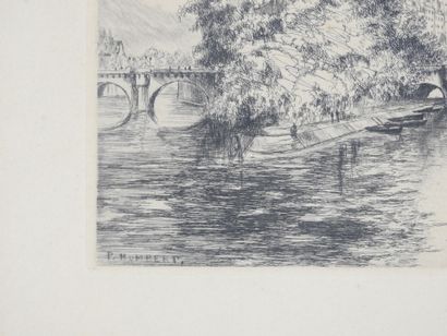 Paulette HUMBERT (1904-1994). Pont neuf and...