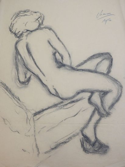 Roland CHANCO (1914-2017): Nu sur le Divan....