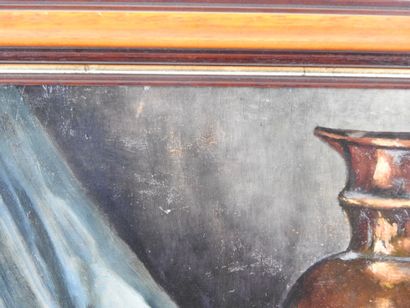 PALANQUE (XXe). Nature morte. Huile sur panneau....