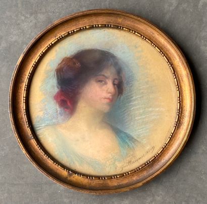 ÉMILE GUILLAUMET-ADAN (1855-?) : Portrait...