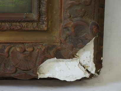 GOURJON (XX-XXIe) : Paysage. Pastel. Signé...