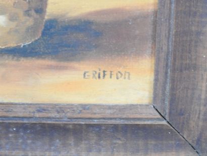 G. RIFFON (XXe). Nature morte au bouquet...