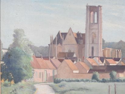 C. VAILLANT SAUNIER (XXe). Coucher de soleil...