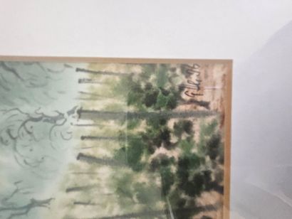 Gerhard HEINRICH (20th).
Tuscany.
Watercolor...
