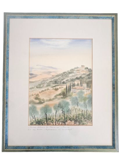 Gerhard HEINRICH (20th).
Tuscany.
Watercolor...