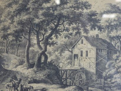 I. GONNELL (XVIII-XIX) : paysages. Paire...