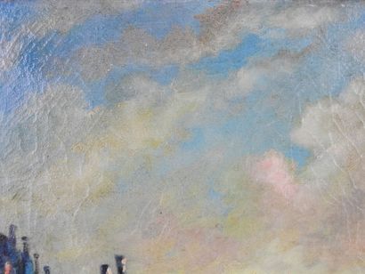 Luc Olivier LESIEUR (20th). La môme. Oil...