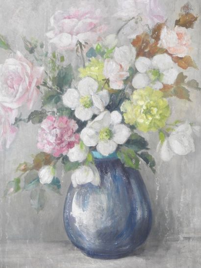 J. DARSAL (XXe). Nature morte au bouquet...
