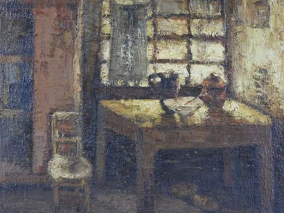 Auguste DENIS-BRUNAUD (1903-1985) : Le pichet...