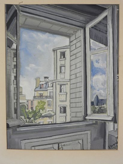 R. DUPERO (XXI) : Vue parisienne de la fenêtre....