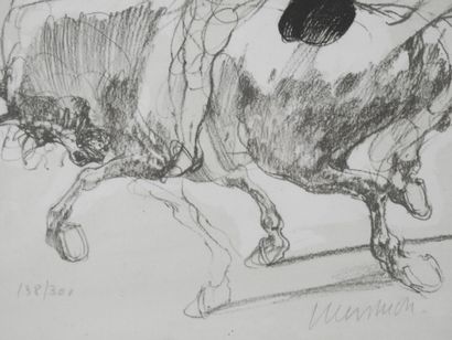 Claude WEISBUCH (1927-2014) : Cavalier. Lithographie....
