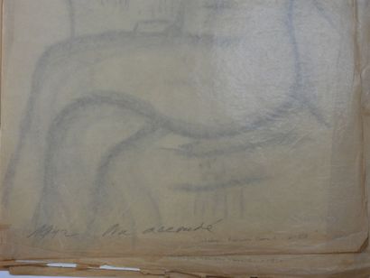 Roland CHANCO (1914-2017): Nu Accoudé. Dessin...
