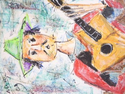 Roland CHANCO (1914-2017): Le Guitariste....