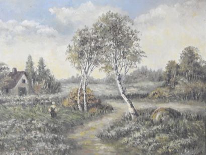 S. TOBIEMIO (20th). Nature landscape with...