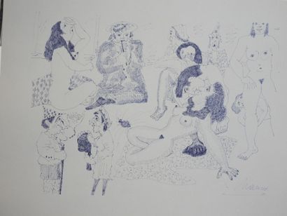 Roland CHANCO (1914-2017): Le Baiser. Dessin...