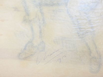 Roland CHANCO (1914-2017): Fillette assise....