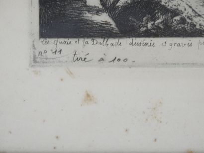 Marcelle BERT (20th). Dancer. Etching with...