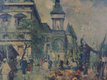 Fernand CLAVER (1918-1961) : Le marché aux...