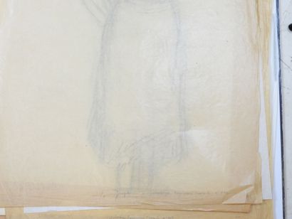 Roland CHANCO (1914-2017): La Jupe. Dessin...