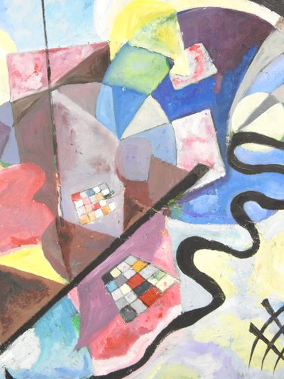 Wassily KANDINSKY (1866-1944), d'après. Jaune-Rouge-Bleu....