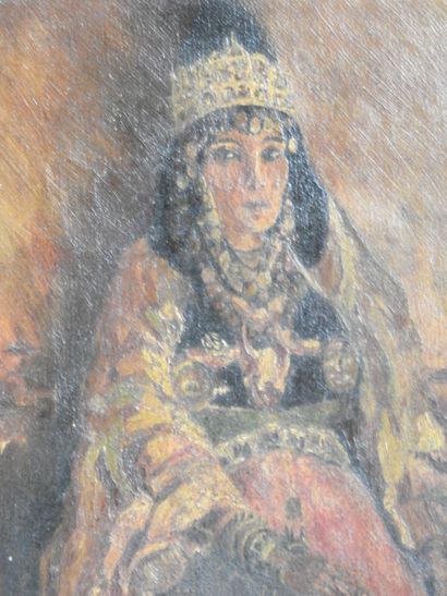 Émile BAES (1879-1954) : Portrait orientaliste....