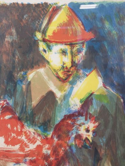 Bernard LORJOU (1908-1986) : L'arlequin au...