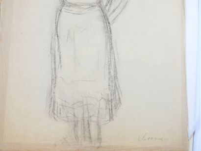 Roland CHANCO (1914-2017): La Jupe. Dessin...