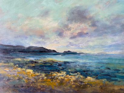 JEAN BREANT: Paysage de la Hague. Oil on...