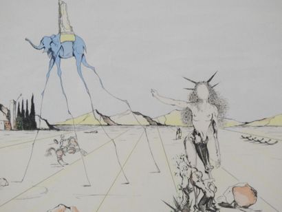 Salvador DALI (1904-1989): The blue elephant....