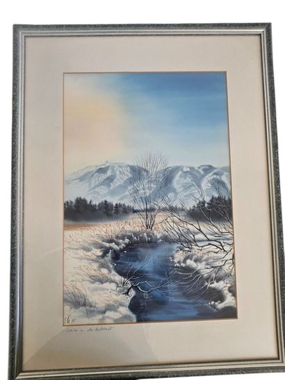 Gerhard HEINRICH (20th).
Winter.
Watercolor...