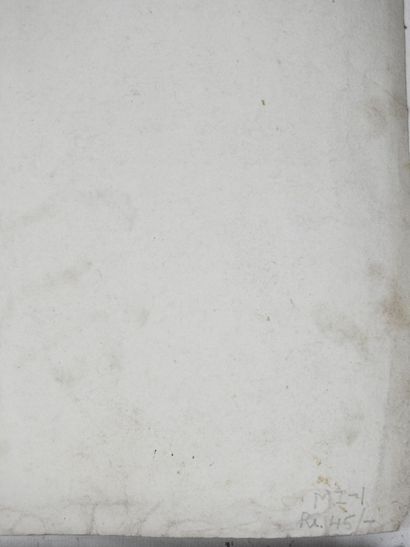 INDE. Divinités. Deux dessins à l'encre et...