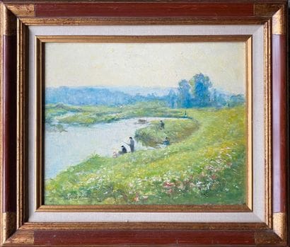 Jules Alfred HERVÉ-MATHÉ (1868-1953) : Pêcheurs...