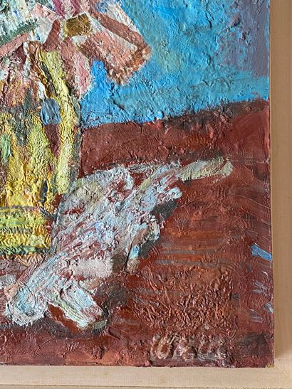 GILBERT CORSIA (1915-1985) : Huile sur isorel....