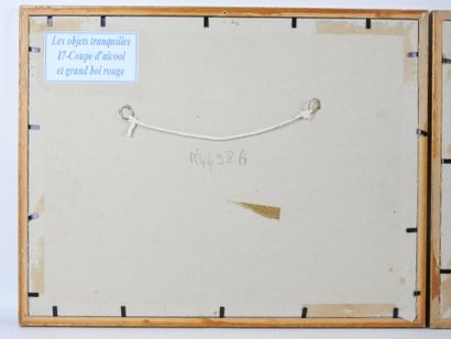 LES OBJETS TRANQUILLES. Ensemble de six collages/...