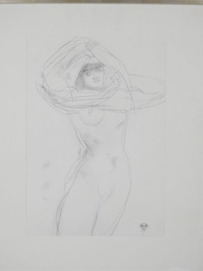 Auguste RODIN (1840-1917), after. Woman undressing....