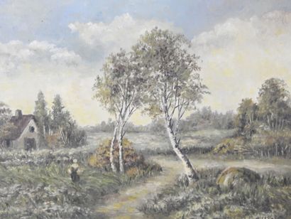S. TOBIEMIO (20th). Nature landscape with...