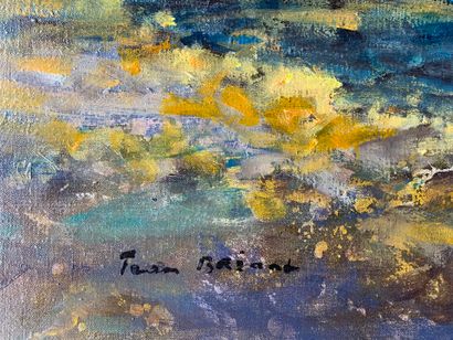 JEAN BREANT: Paysage de la Hague. Oil on...