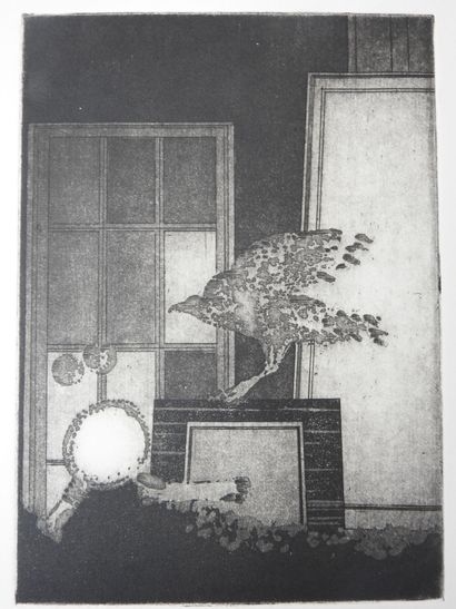 20th century school. Surrealist scenes. Engravings....