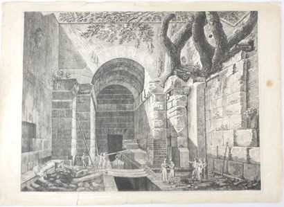 Luigi ROSSINI (1790-1857), d'après. Veduta...