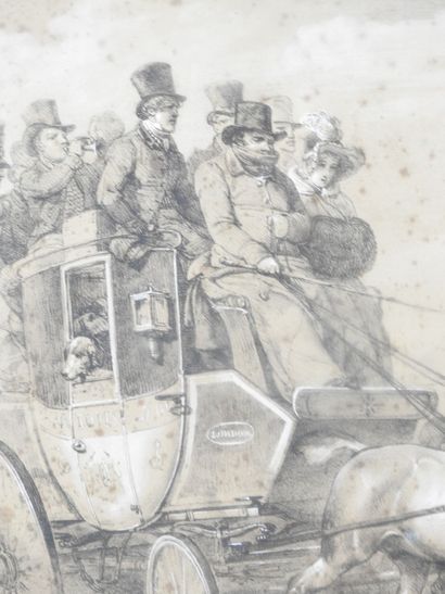 Horace VERNET (1789-1863), after. A stagecoach....