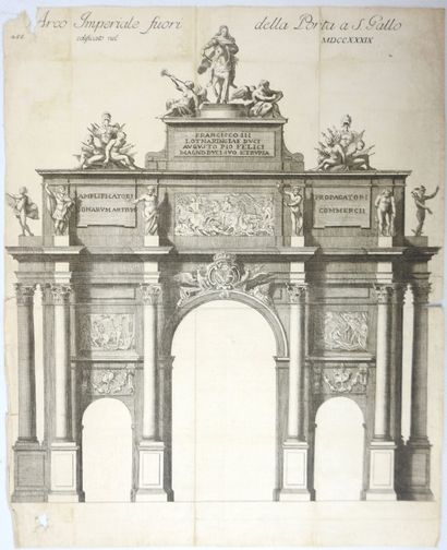 Ecole ITALIENNE du XVIII siècle. Arc impérial...