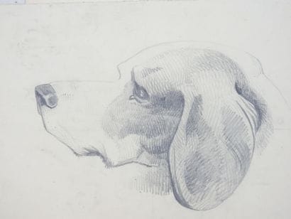 TROIS DESSINS au crayon graphite représentant...