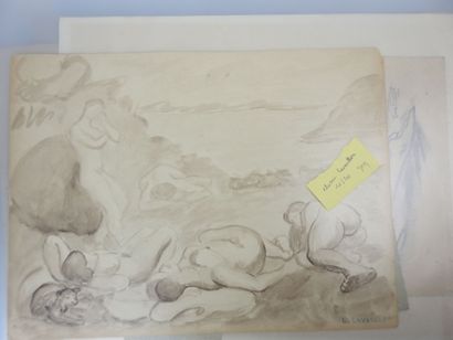 ALBUM comprenant environ 25 gravures, dessins...