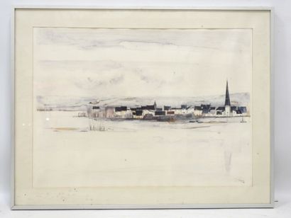 Jean-Paul FERRON (Né en 1941) : Village sur...