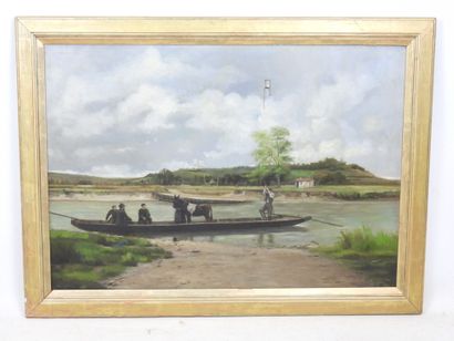 CR. SICARD (XIX-Xxème) : Barque de traversée....