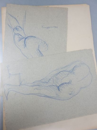 ALBUM comprenant environ 25 gravures, dessins...