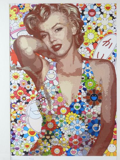 DEATH NY (née en 1979) : Marilyn. Sérigraphie....