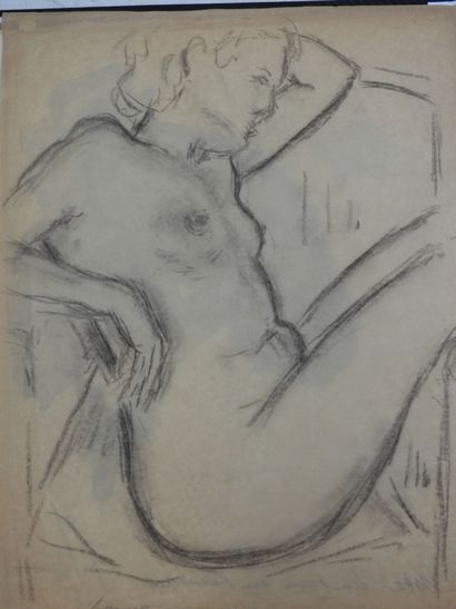 Roland CHANCO (1914-2017): Nu Dans Un Fauteuil....