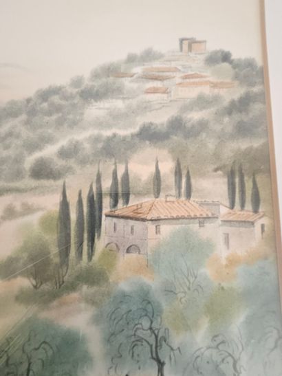 Gerhard HEINRICH (20th).
Tuscany.
Watercolor...