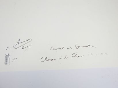 Roland CHANCO (1914-2017): Clown à la Fleur....